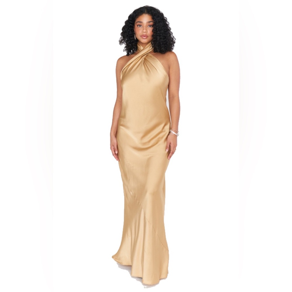 Show Me Your MuMu | “Jasmine” Halter Maxi Dress | Size XS